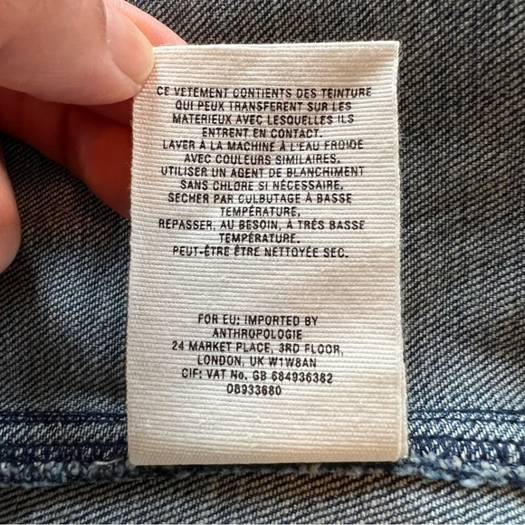 Anthropologie Pilcro Dark Denim Button Wrap Skirt - Picture 9 of 11